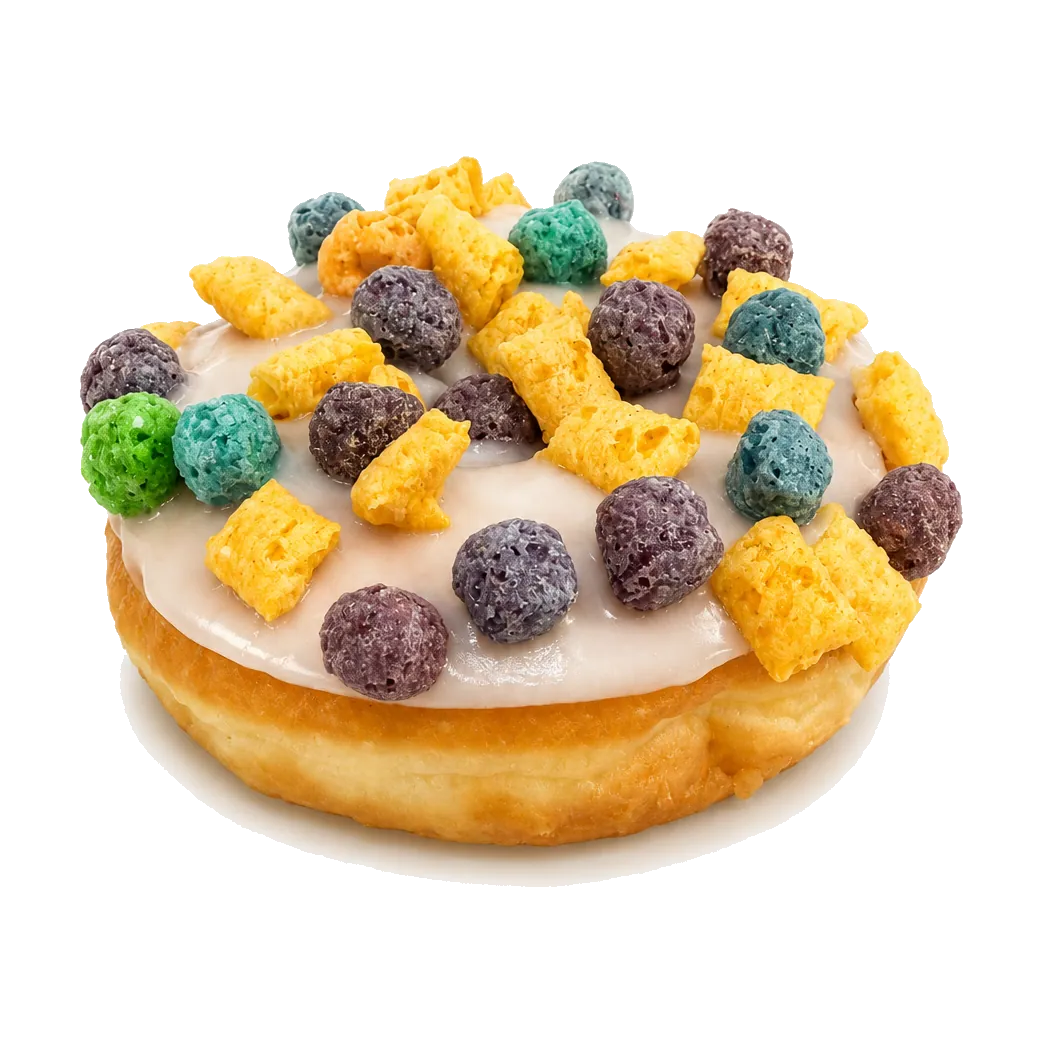 Cap'n Crunch Berries cereal donut