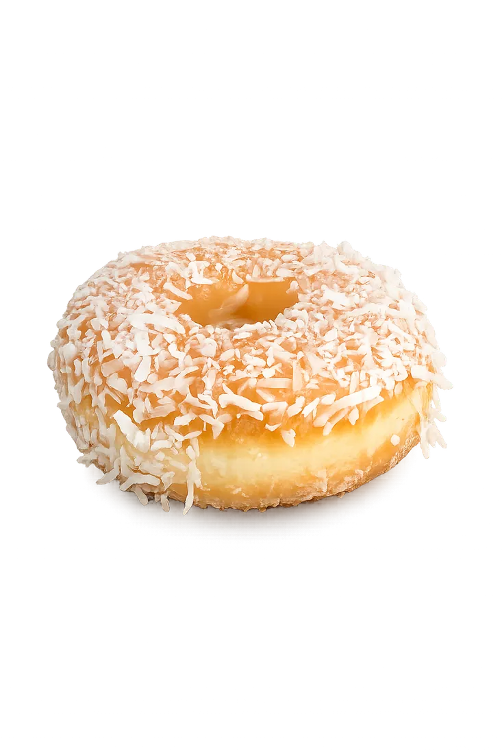 Toasted coconut donut