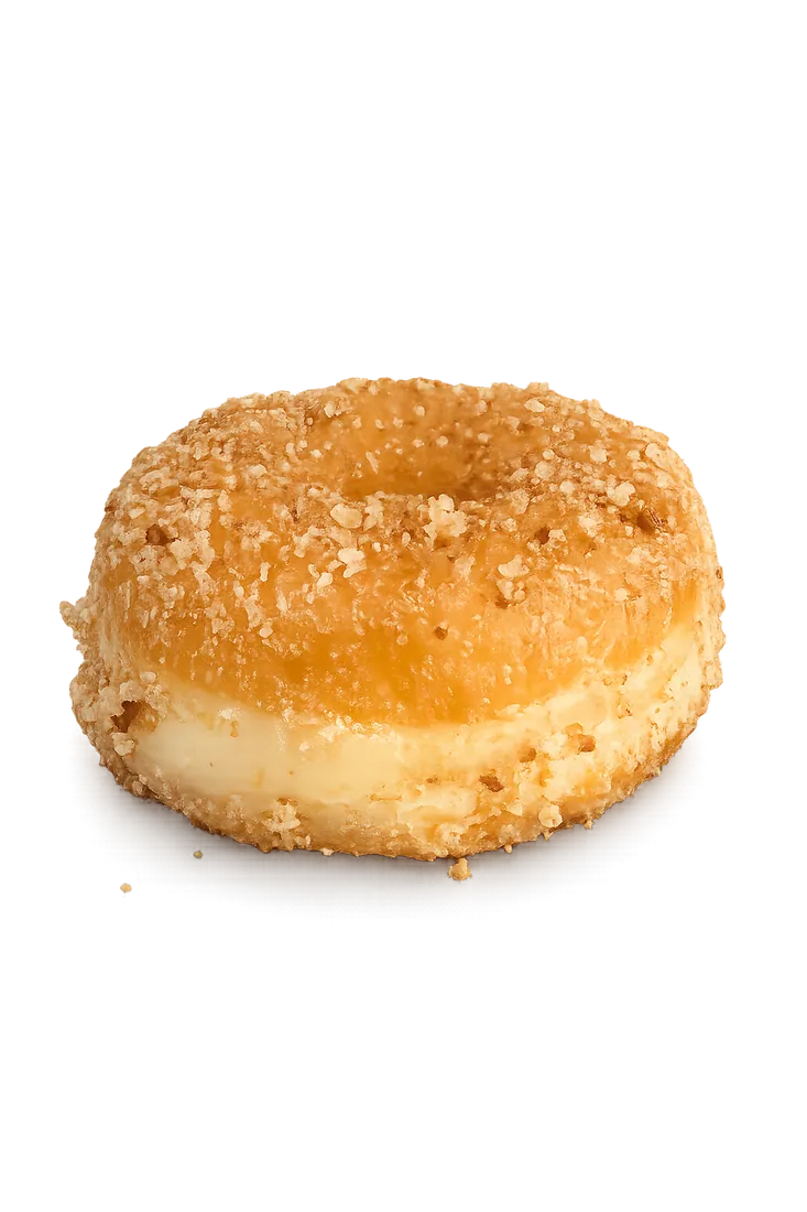 Crumb-topped donut