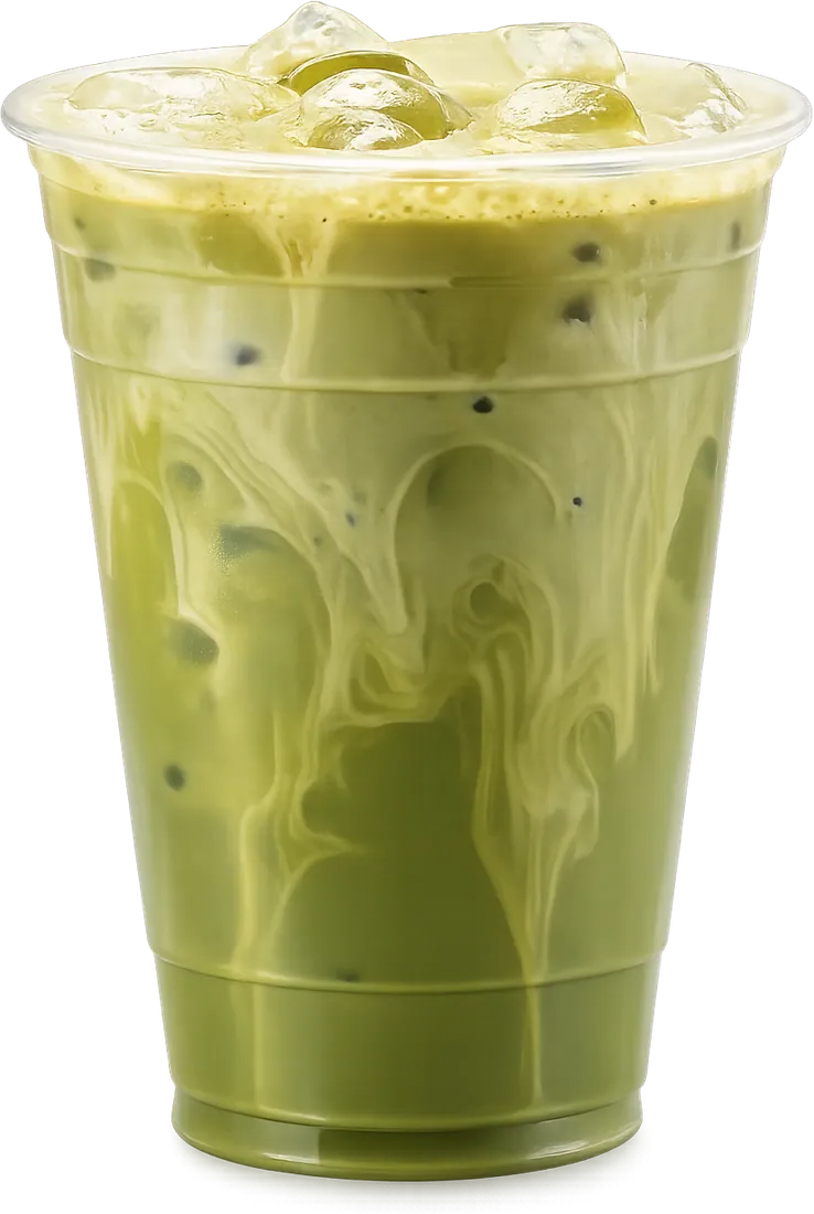 Iced matcha latte