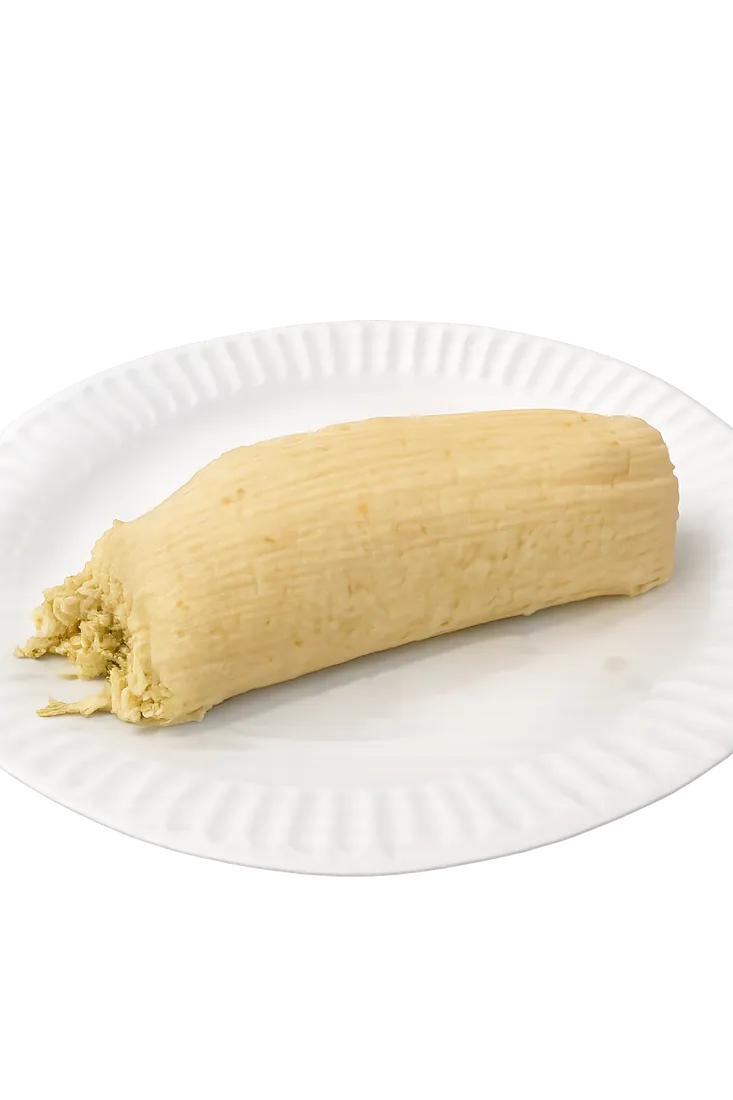 Fresh handmade tamale on a plate
